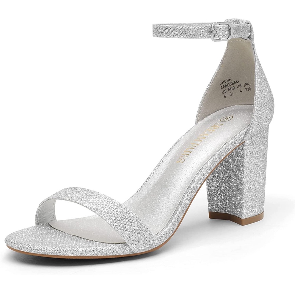 Dream Pairs Women’s Chunk Low Heel Pump Sandals